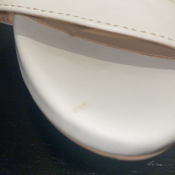 Express Off White Faux Leather Block Sandals w 5 buckles & back zippers. SZ 9 - Picture 7 of 12